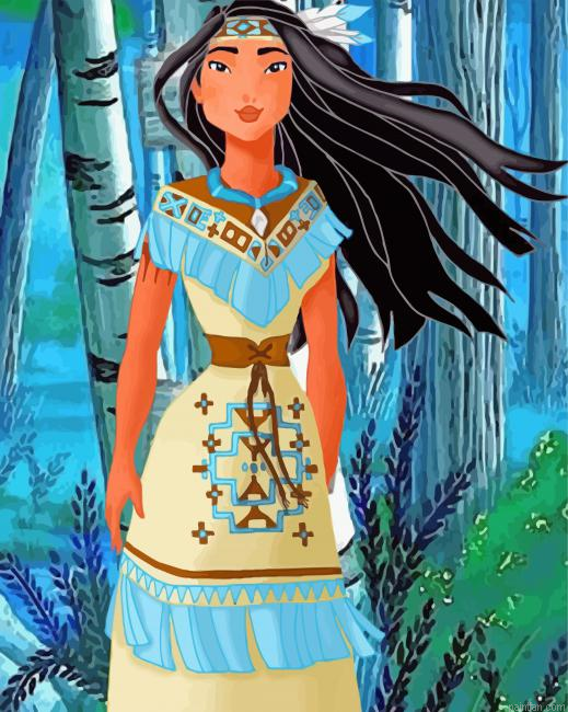 Pocahontas Princess Paint By Number.png