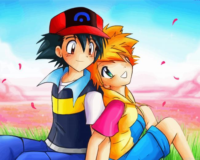 Pokemon Misty And Ash Anime Paint By Numbers.png