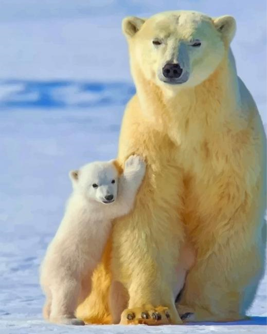 Polar Bears Animals Paint By Number.png