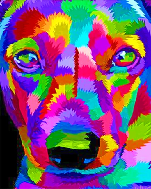 Pop Art Dog Colorful Paint By Numbers.png