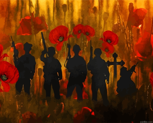 Poppies And Soldiers Paint By Number.png
