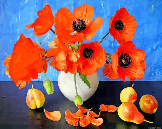 Poppies Vase Paint By Number.png