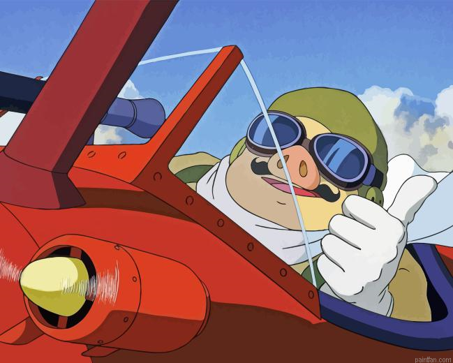 Porco Rosso Paint By Numbers.png