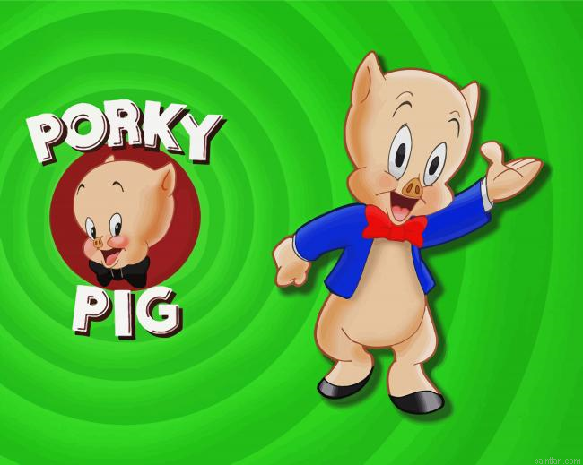 Porky Pig Looney Tunes Paint By Numbers.png