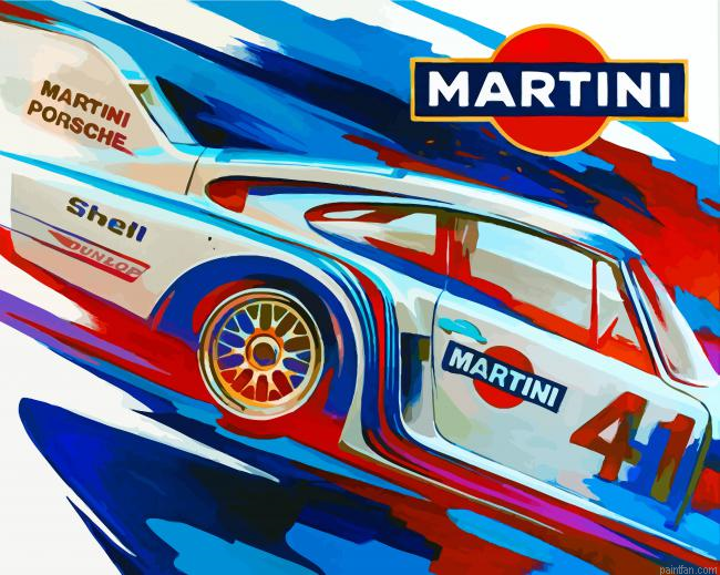Porsche Martini Car Art Paint By Number.png