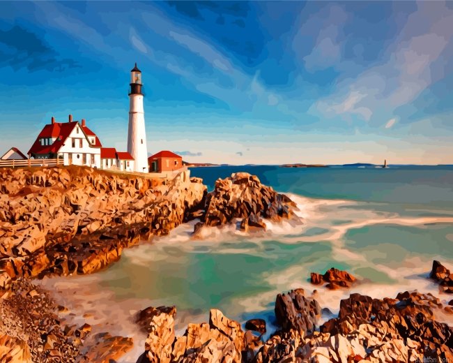 Portland Head Light Lighthouse Paint By Number.png