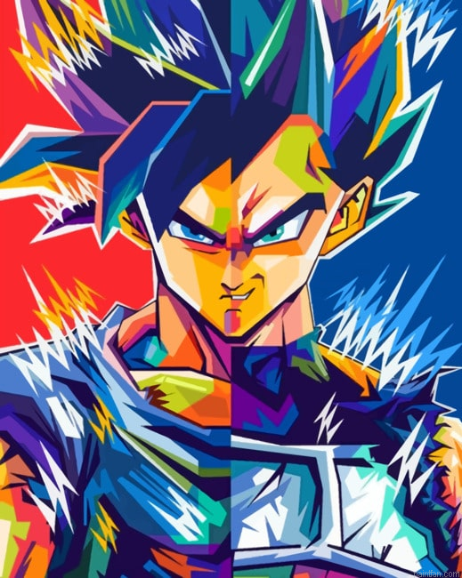 Powerful Goku Pop Art New Paint By Numbers.png