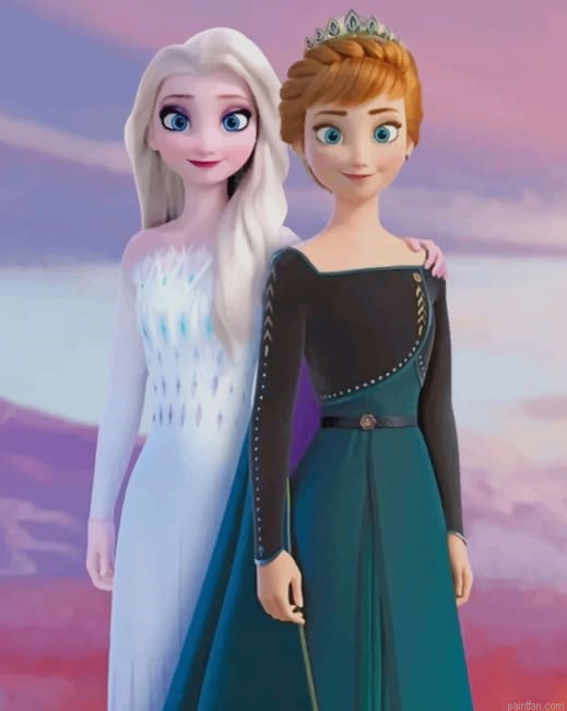 Princess Elsa Anna Frozen Paint By Numbers.png