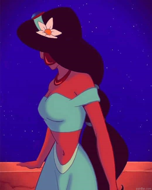 Princess Jasmine Aesthetic Cartoon New Paint By Numbers.png