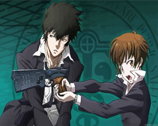 Psycho Pass Akane And Shinya Paint By Number.png