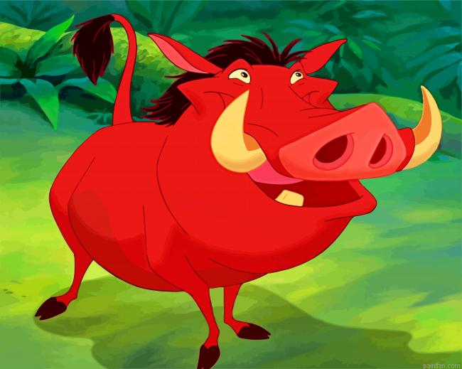 Pumbaa Lion King Paint By Number.png