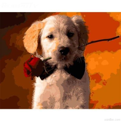 Puppy And Rose Paint By Numbers.png