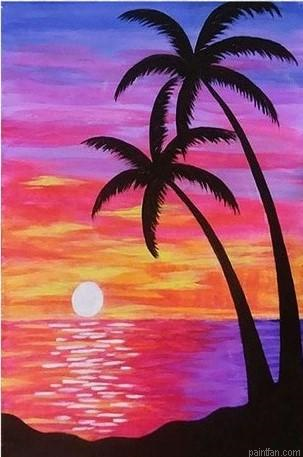 Purple Beach Paint By Numbers.png