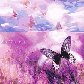 Purple Butterflies Paint By Numbers.png
