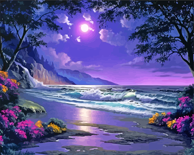 Purple Coast Line Paint By Numbers.png