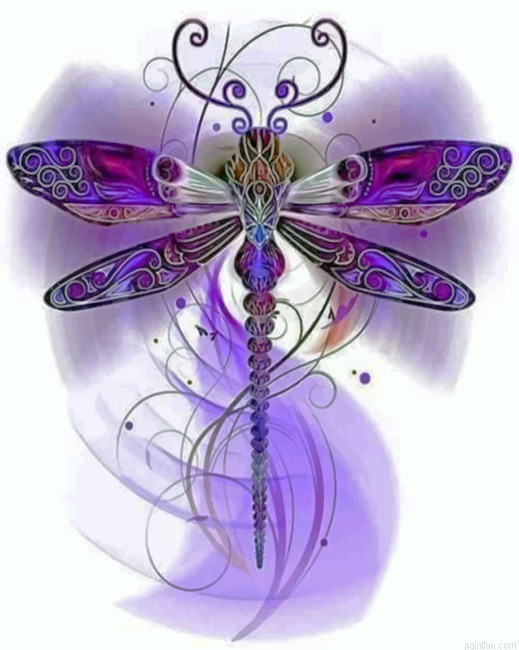Purple Dragonfly Paint By Numbers.png