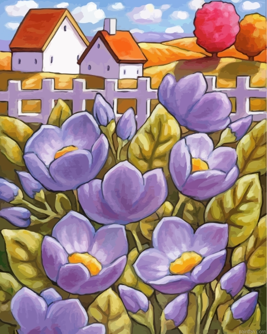 Purple Flowers Paint By Number.png
