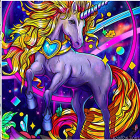 Purple Unicorn Animal Paint By Numbers.png
