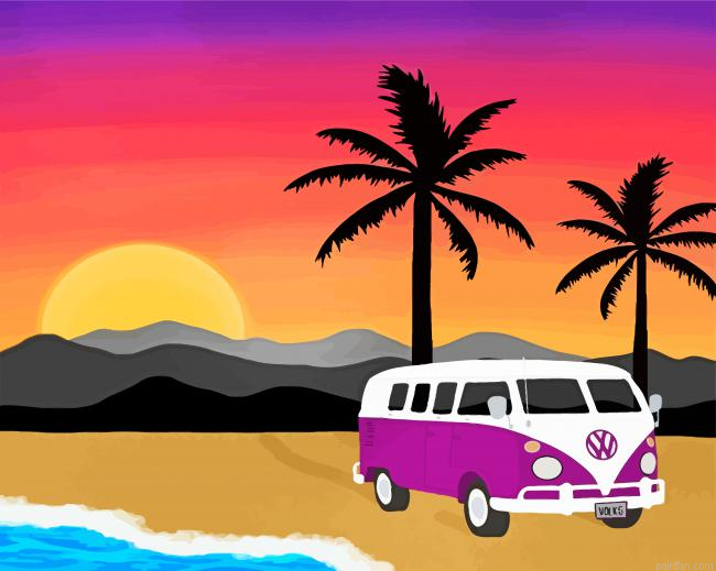 Purple Volkswagen Bus Paint By Number.png