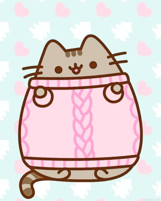 Pusheen Cat Paint By Numbers.png