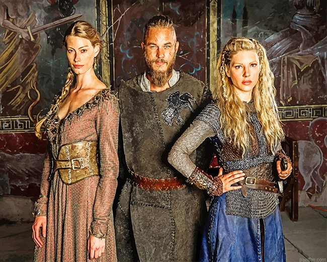 Queen Aslaug Ragnar Lagertha Vikings New Paint By Numbers.png