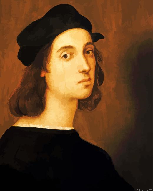 Raffaello Sanzio Self Portrait Paint By Numbers.png