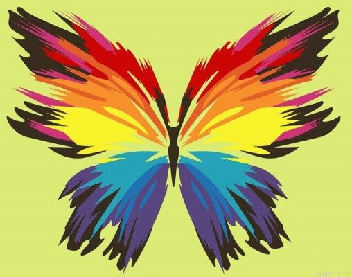 Rainbow Butterfly Paint By Numbers.png
