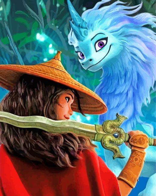Raya And The Last Dragon Disney Paint By Number.png