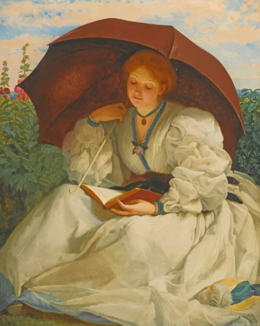 Reading In Sunny Afternoon Paint By Number.png