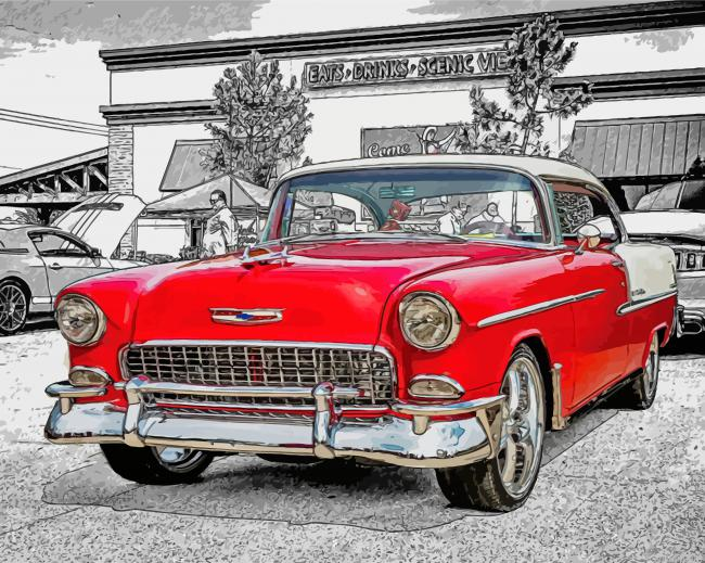 Red 55 Chevy Art Paint By Numbers.png