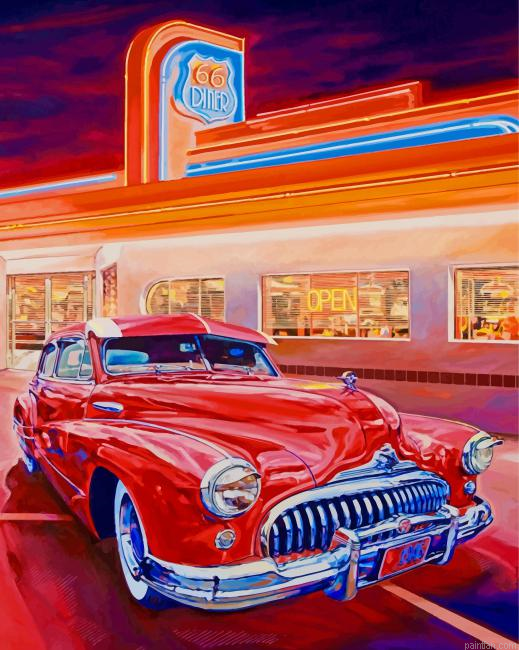 Red American Muscle Car Paint By Number.png