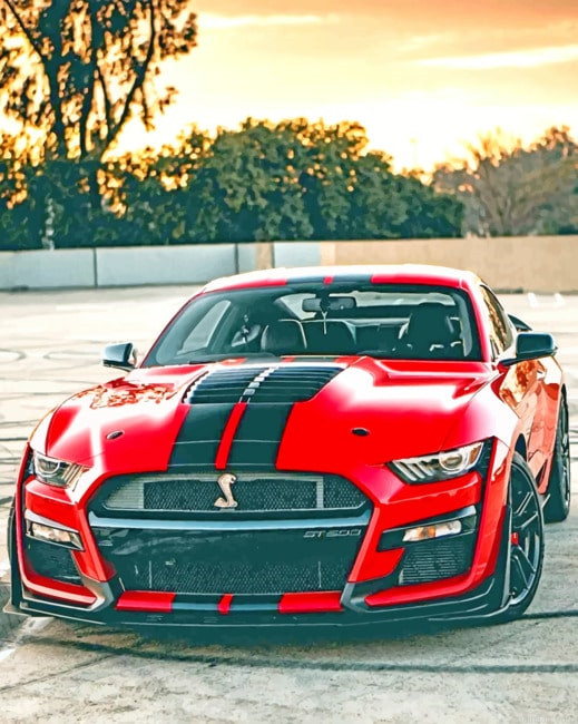 Red And Black Ford Car Paint By Numbers.png