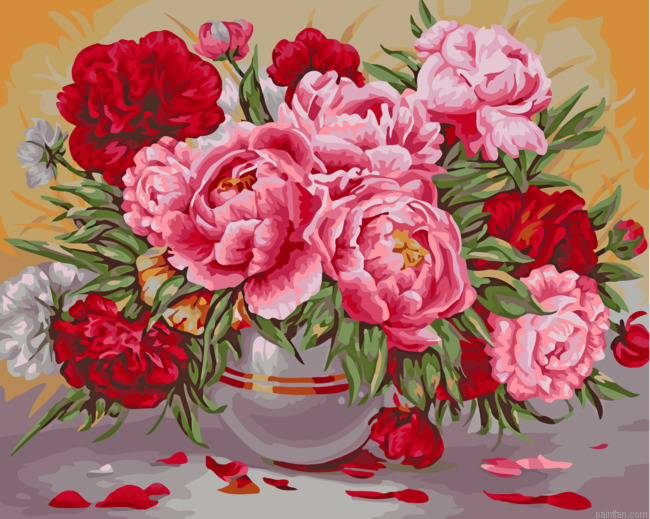 Red And Pink Peonies Vase Paint By Numbers.png