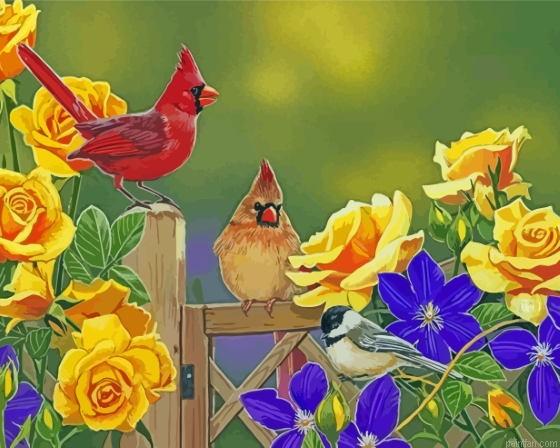 Red And Yellow Cardinals Paint By Numbers.png