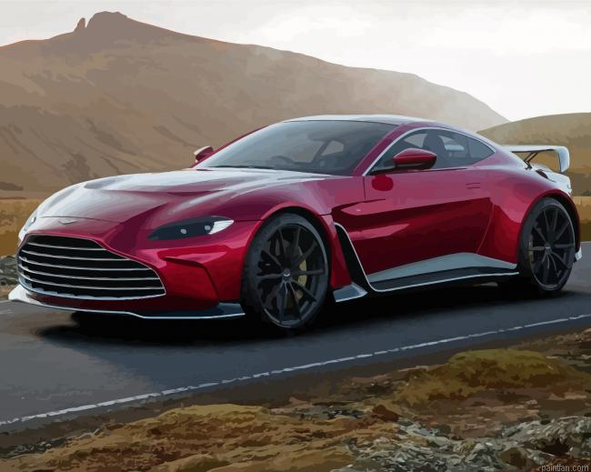 Red Aston Martin Vantage Paint By Numbers.png