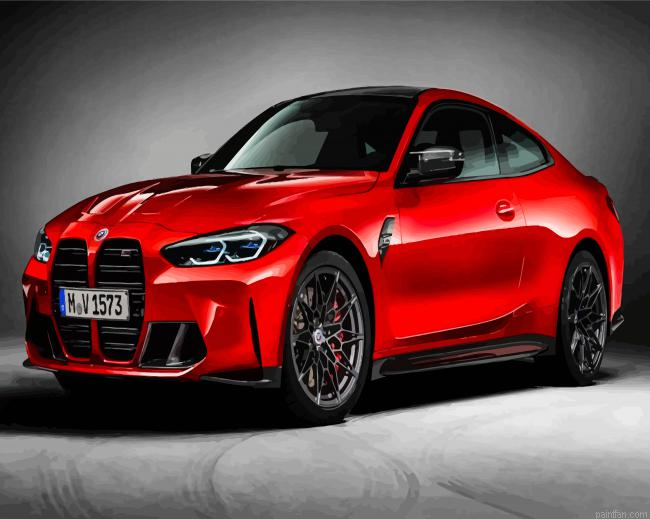 Red Bmw M4 Paint By Numbers.png