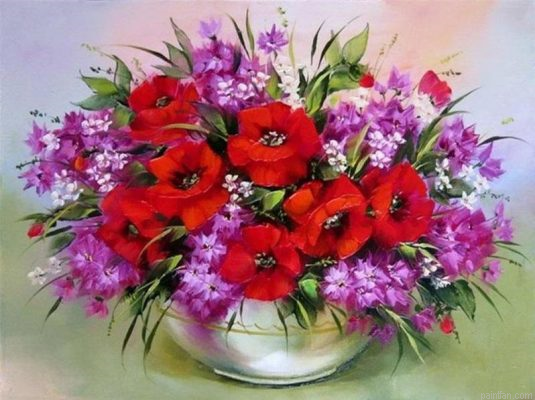 Red Bouquet Paint By Numbers.png