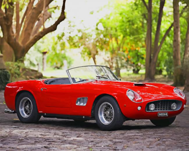 Red Classic Ferrari Paint By Numbers.png