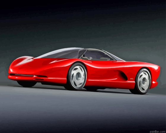 Red Corvette 1986 Paint By Numbers.png
