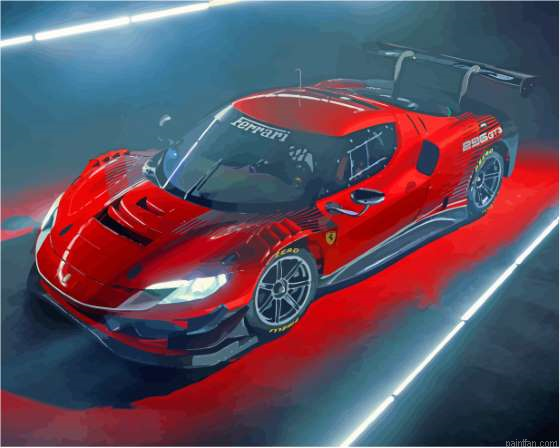 Red Ferrari 296 Gt3 Paint By Numbers.png