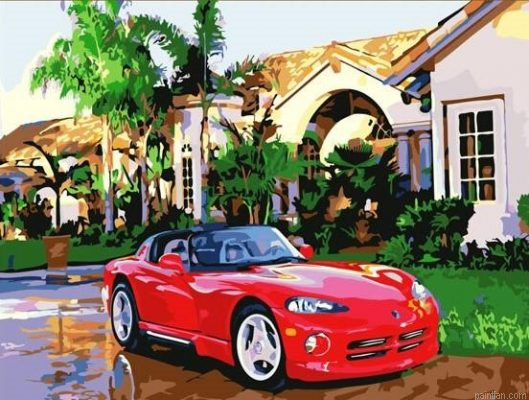 Red Ferrari Paint By Numbers.png
