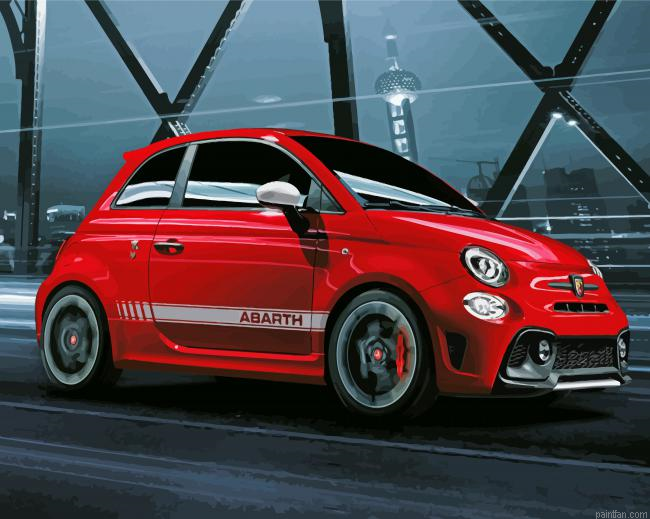 Red Fiat Abarth Paint By Numbers.png