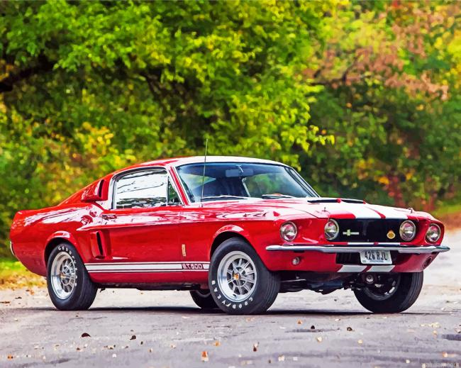 Red Ford Gt 500 Paint By Number.png
