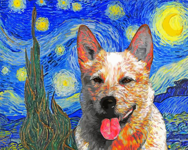 Red Heeler Starry Night Paint By Number.png