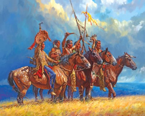 Red Indians Western Art Paint By Numbers.png