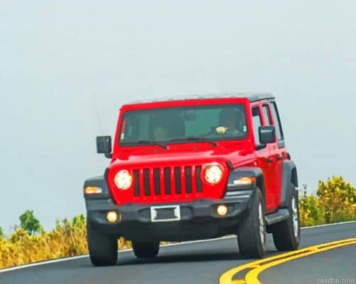 Red Jeep On Road Paint By Number.png