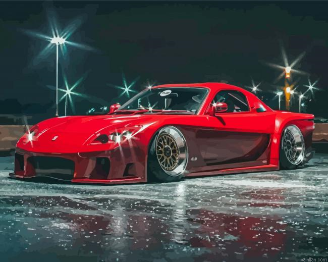 Red Mazda Rx7 Paint By Numbers.png