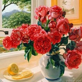 Red Peonies Paint By Numbers.png