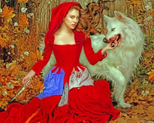 Red Riding Hood And The Wolf Paint By Number.png