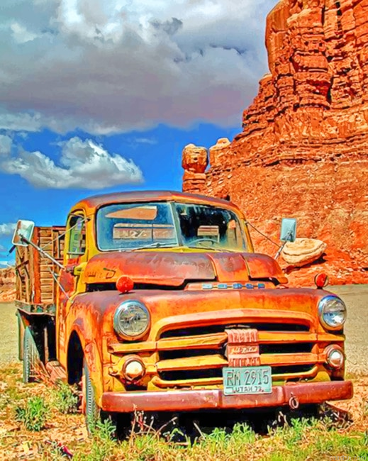 Red Rocks And Truck New Paint By Numbers.png